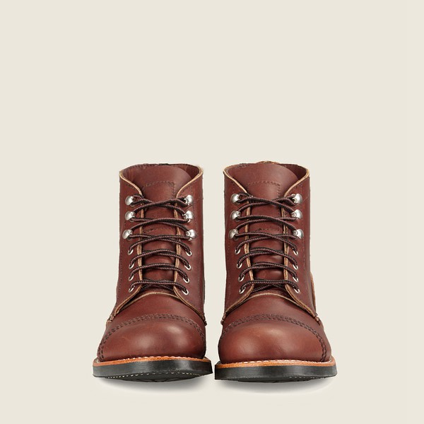 Red Wing Womens Iron Ranger - Short Harness Leather - Heritage Boots Brown - 8256YMPJU